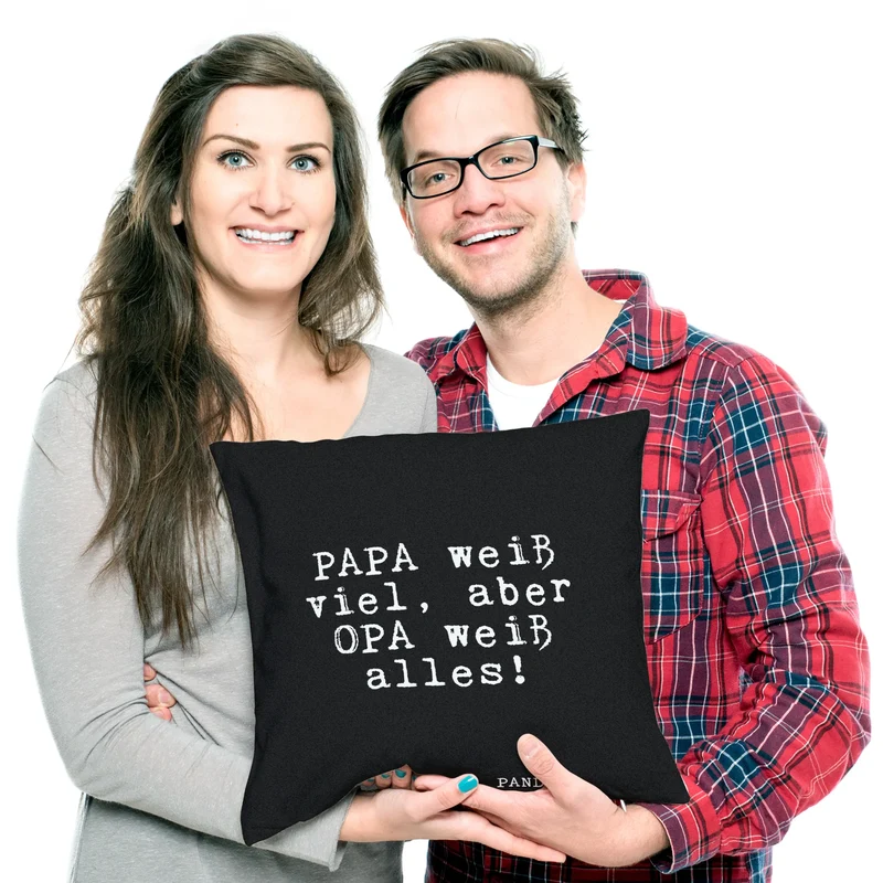 40x40 Kissen PAPA weiß viel, aber...