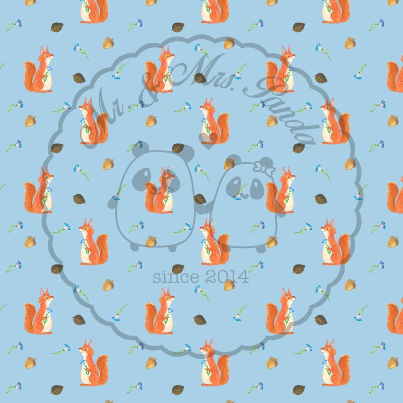 Nackenkissen Eichhörnchen Blume Muster