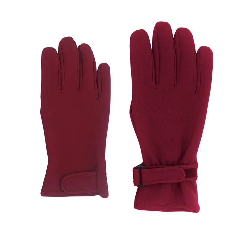 Fingerhandschuhe Softshell Klettverschluss Rosso