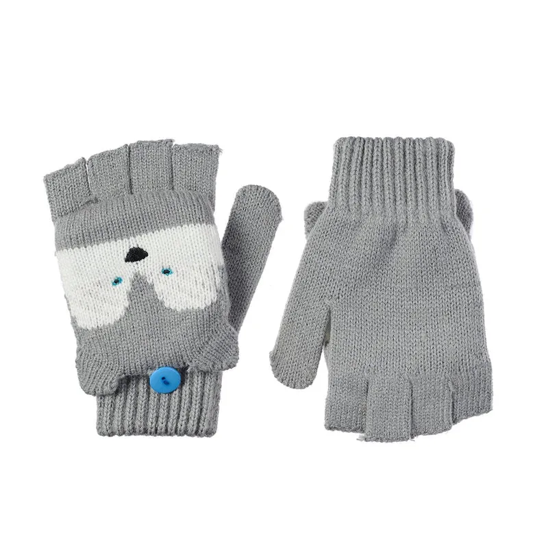 Handschuhe zum umklappen Husky Hund