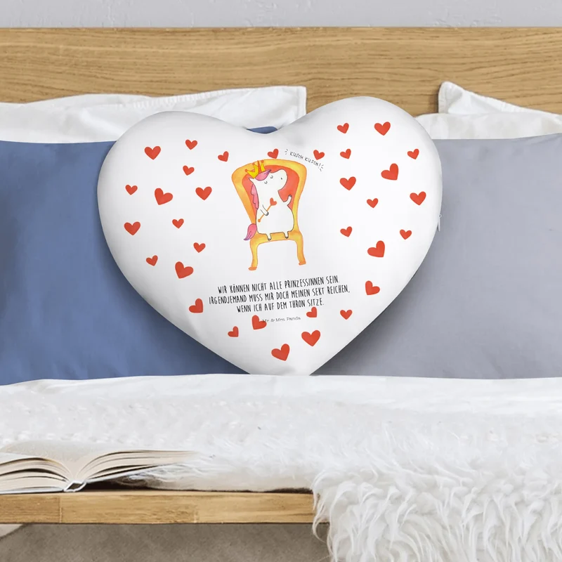 Herzkissen Einhorn Prinzessin