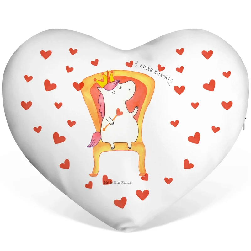 Herzkissen Einhorn Prinzessin