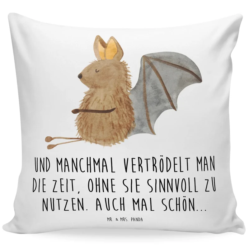 40x40 Kissen Fledermaus Sitzen