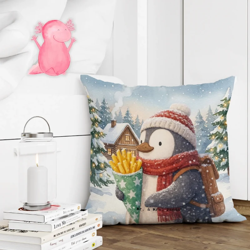 40x40 Kissen Pinguin Winter Pommes Design