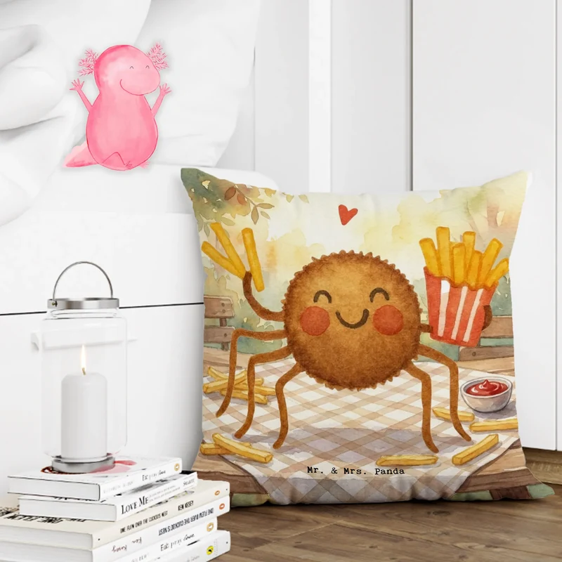 40x40 Kissen Spinne Agathe Pommes Design