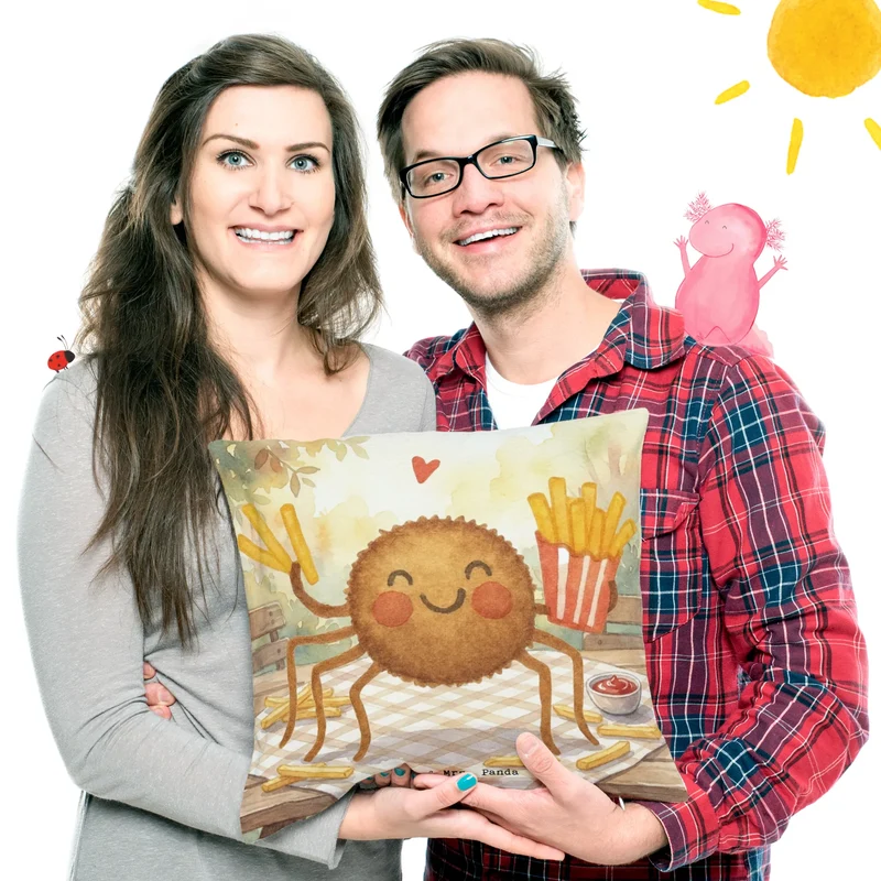 40x40 Kissen Spinne Agathe Pommes Design