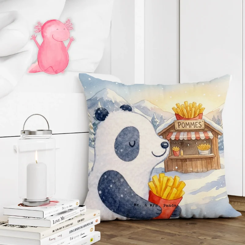 40x40 Kissen Panda Winter Pommes Design