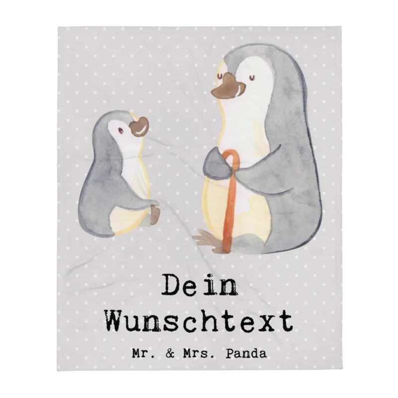 Personalisierte Decke Pinguin Bester Großvater der Welt