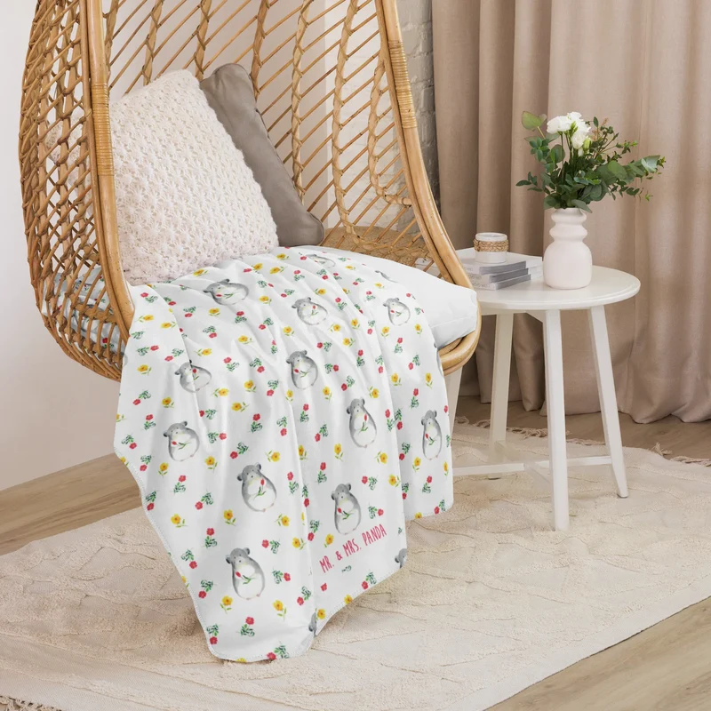 Sherpa-Decke Chinchilla Blume Muster