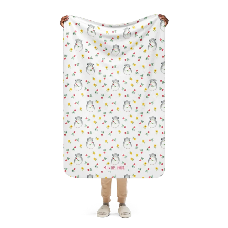 Sherpa-Decke Chinchilla Blume Muster