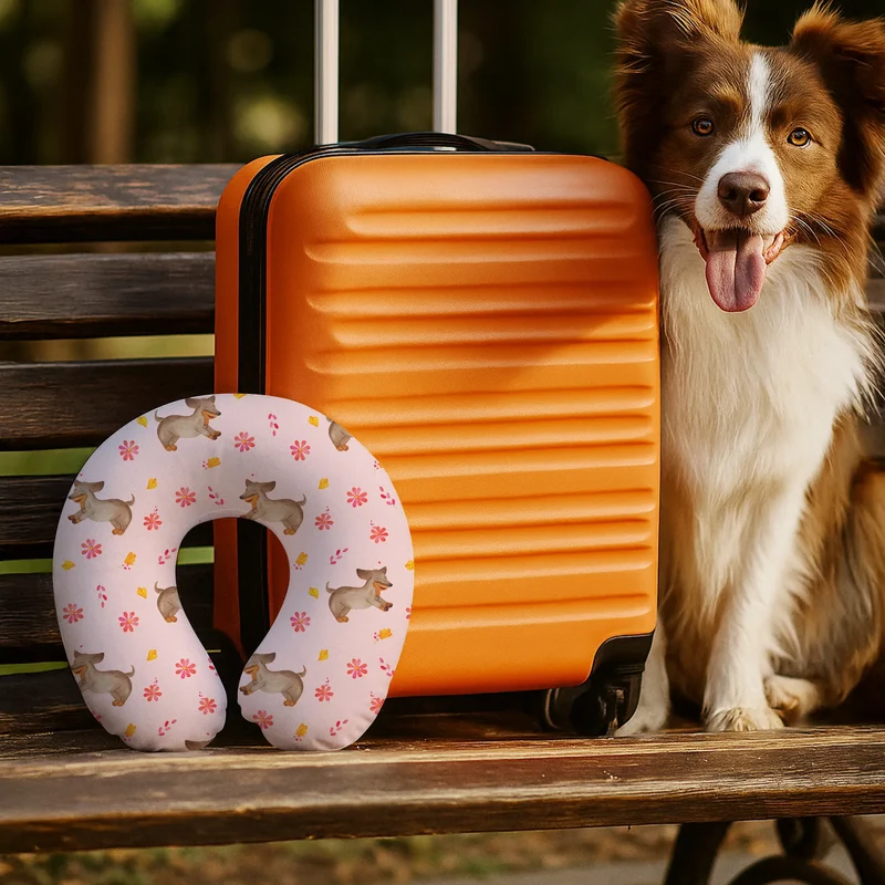 Nackenkissen Hund Dackel Muster