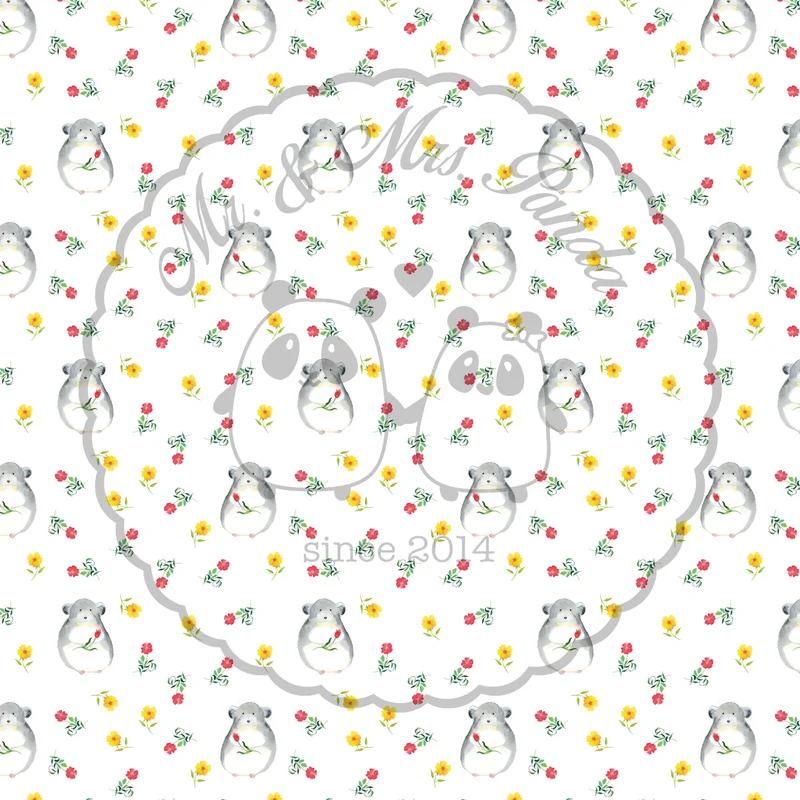 Nackenkissen Chinchilla Blume Muster