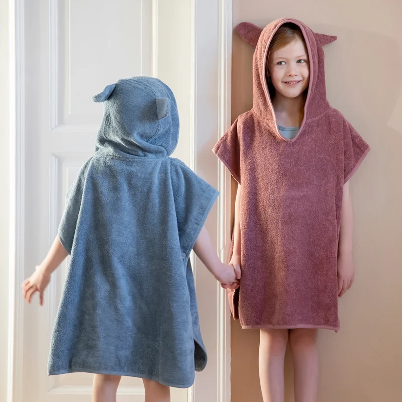 Frottee-Poncho Milo blossom pink