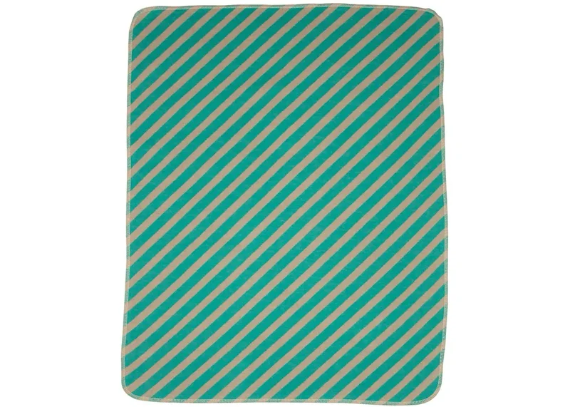 Decke Juwel 70/90 cm Diagonalstreifen Verde Mare