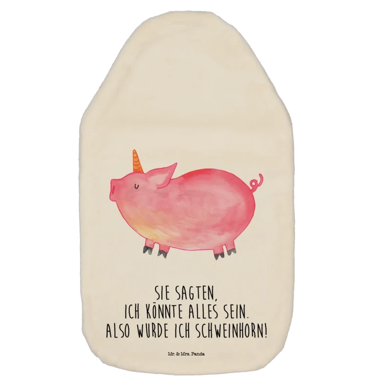 Wärmflasche Einhorn Schwein
