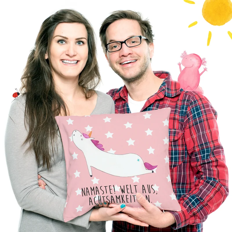 40x40 Kissen Einhorn Yoga