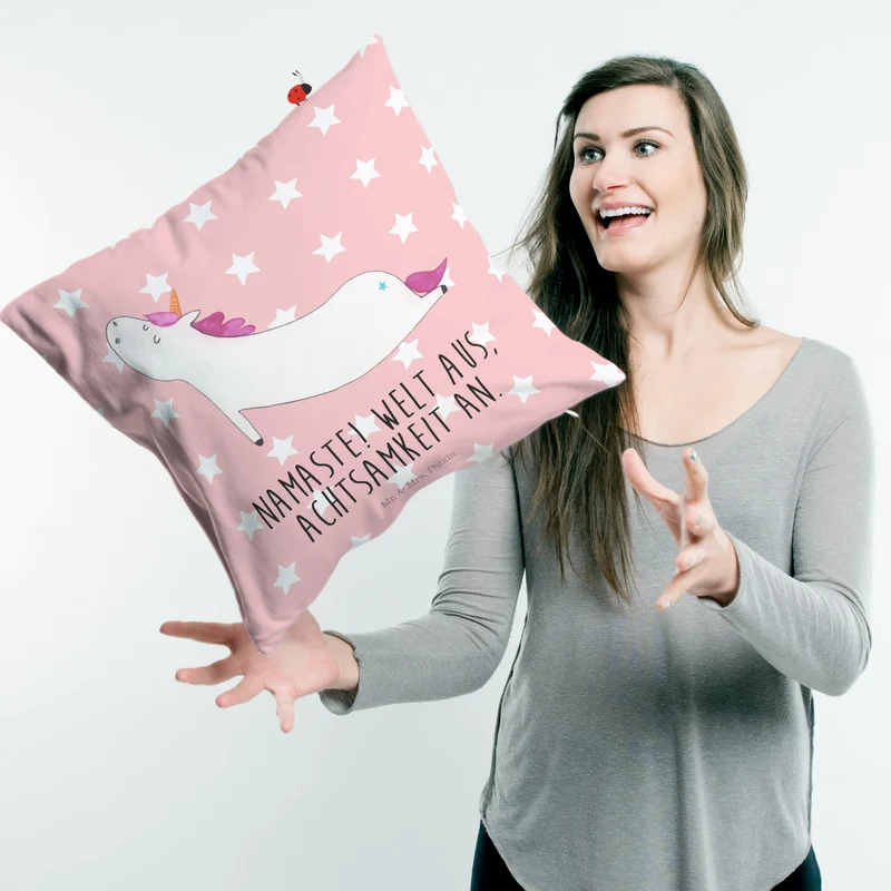 40x40 Kissen Einhorn Yoga