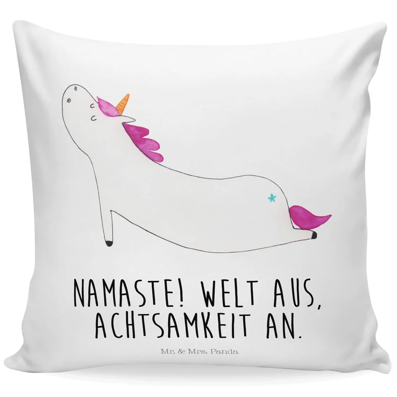 40x40 Kissen Einhorn Yoga
