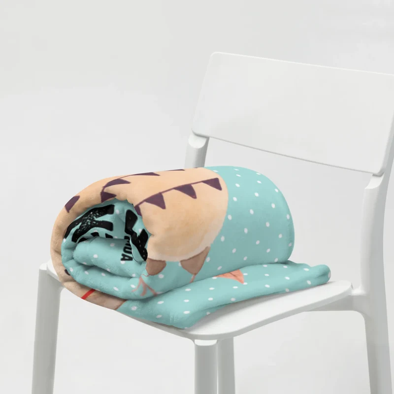 Babydecke Eule Federschmuck