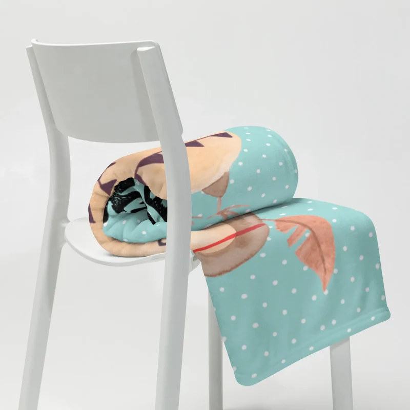 Babydecke Eule Federschmuck