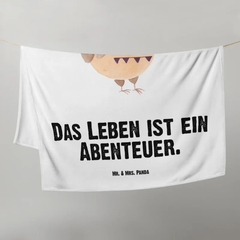 Babydecke Eule Federschmuck