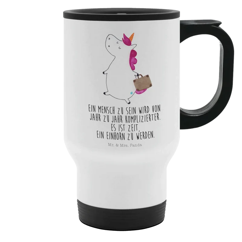 Thermobecher Einhorn Koffer