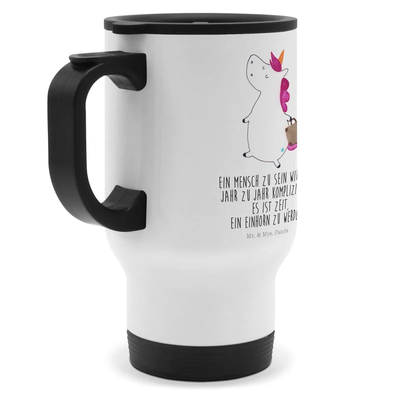 Thermobecher Einhorn Koffer
