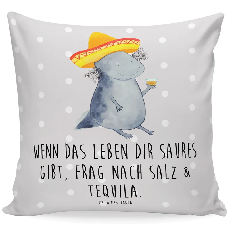40x40 Kissen Axolotl Tequila