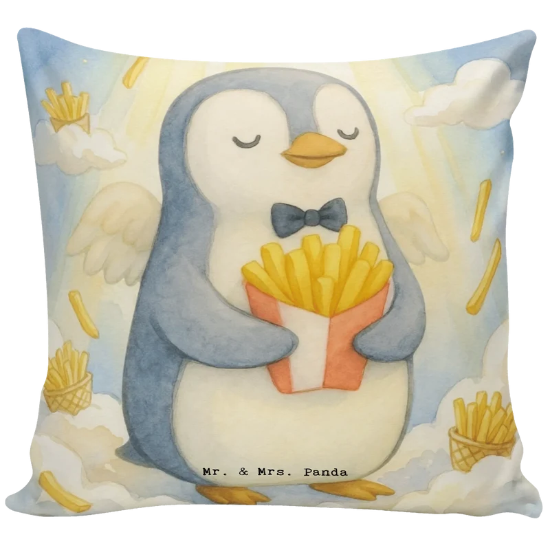 40x40 Kissen Pinguin Engel Pommes Design