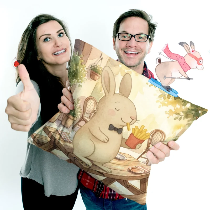 40x40 Kissen Hase Pommes Design