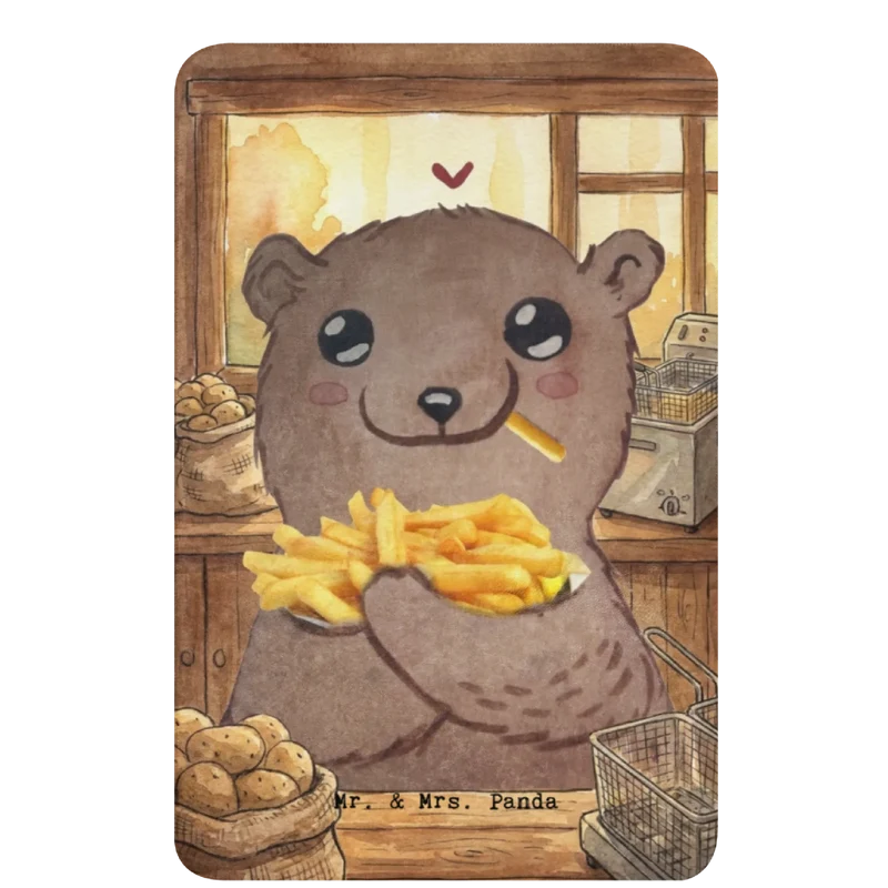Sherpa Kuscheldecke Bär Pommes verliebt Design