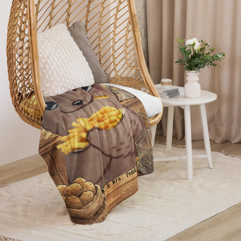 Sherpa Kuscheldecke Bär Pommes verliebt Design