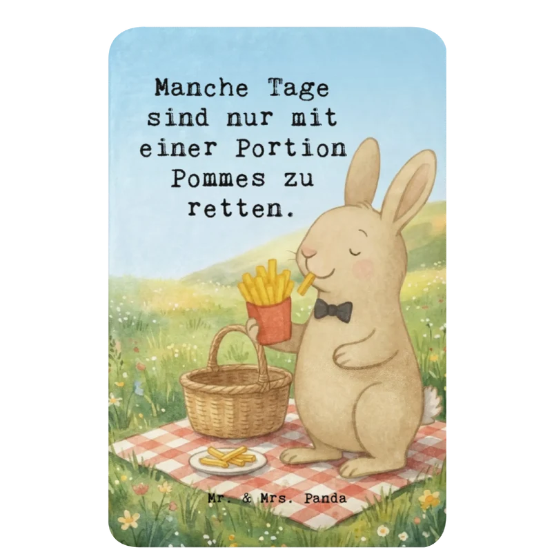 Sherpa Kuscheldecke Hase Pommes Design