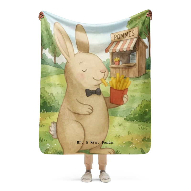 Sherpa Kuscheldecke Hase Pommes Design