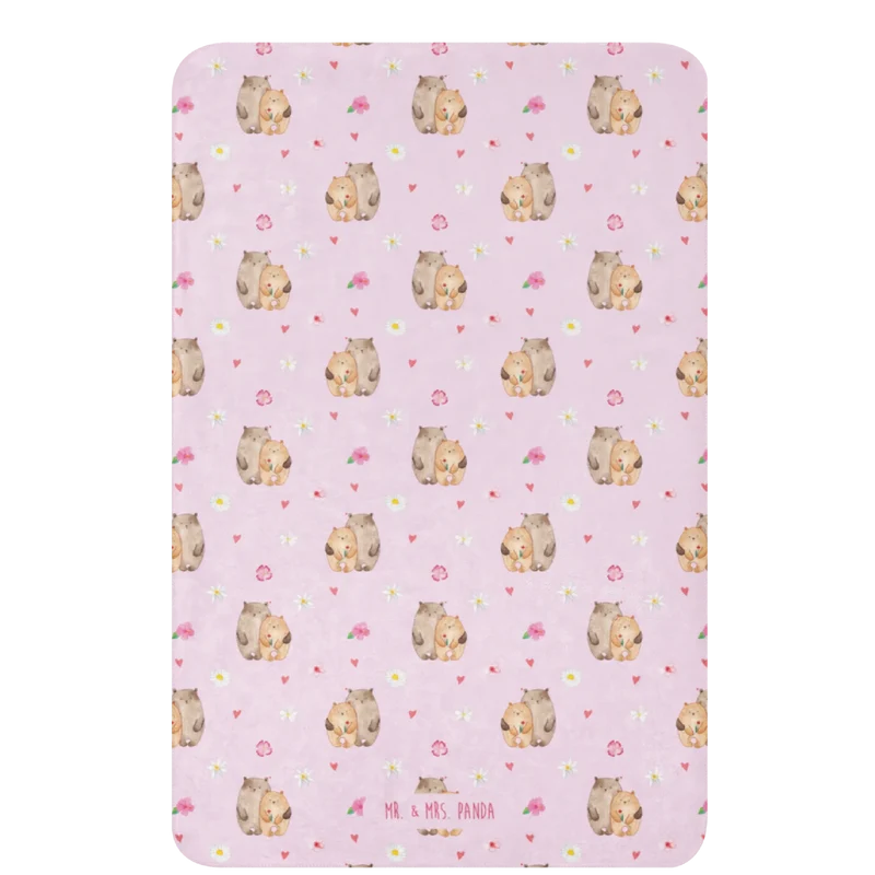 Sherpa Kuscheldecke Bären Liebe Muster