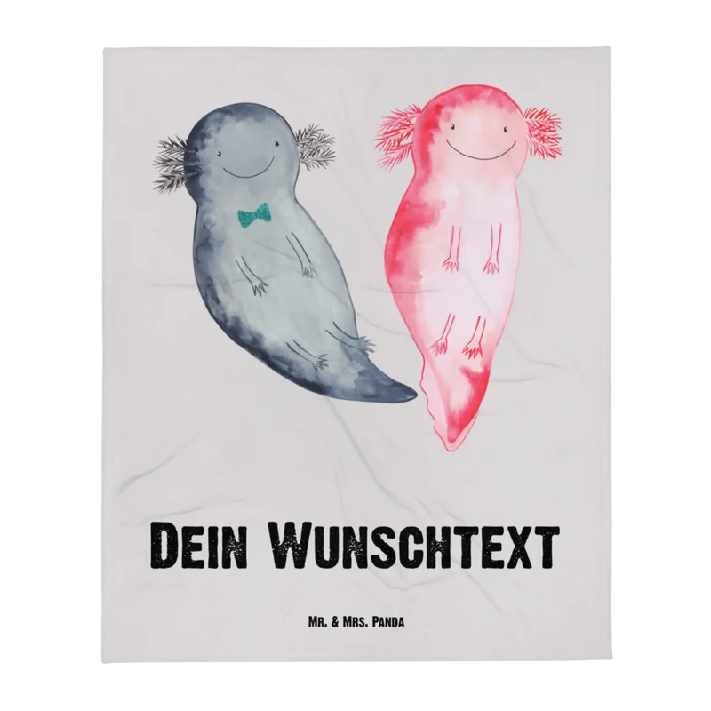 Personalisierte Decke Axolotl Liebe