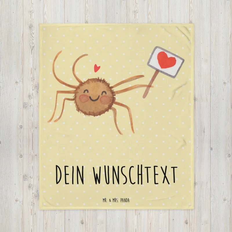 Personalisierte Decke Spinne Agathe Motivation