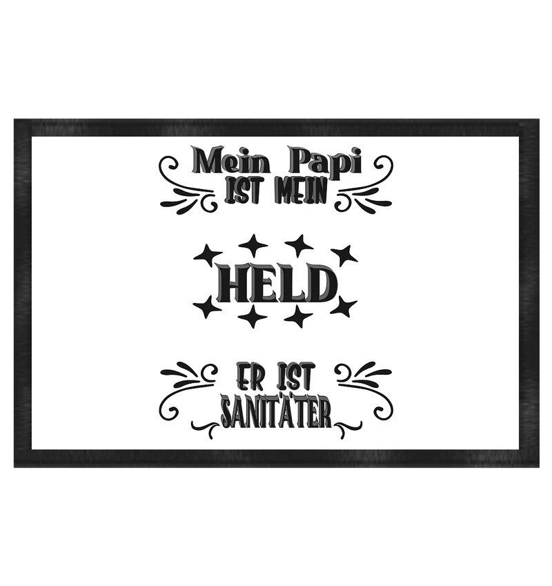 DAS PAPA PROJEKT-MEIN HELD-SANITÄTER- Fußmatte 60x40cm
