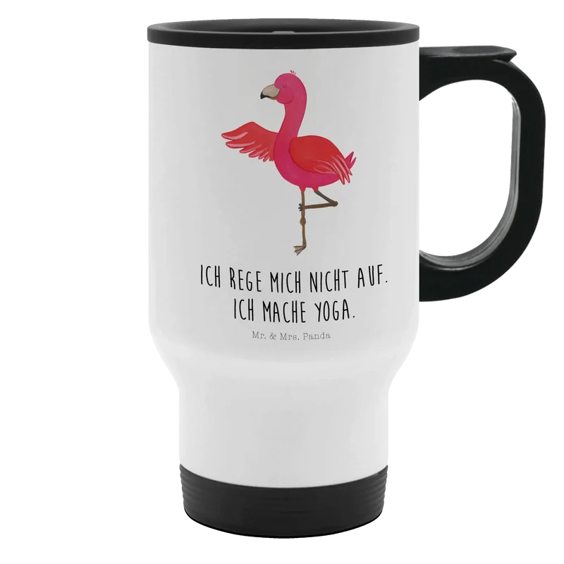 Thermobecher Flamingo Yoga