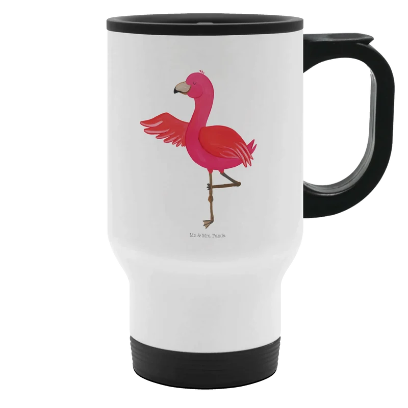 Thermobecher Flamingo Yoga