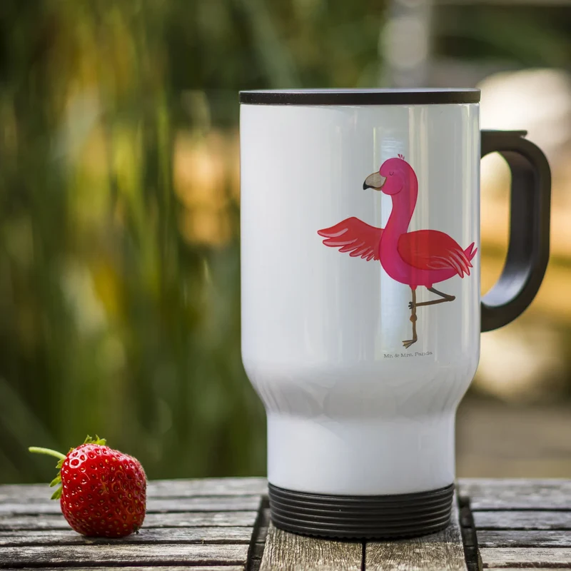 Thermobecher Flamingo Yoga