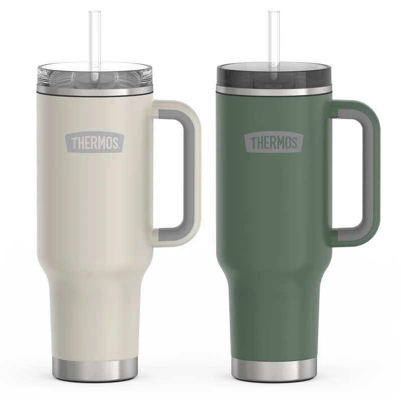 40oz Cup Holder Mug Bundle - Sandstone & Alpine Green