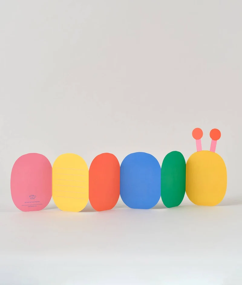Ausklappbare Geburtstagskarte - Caterpillar