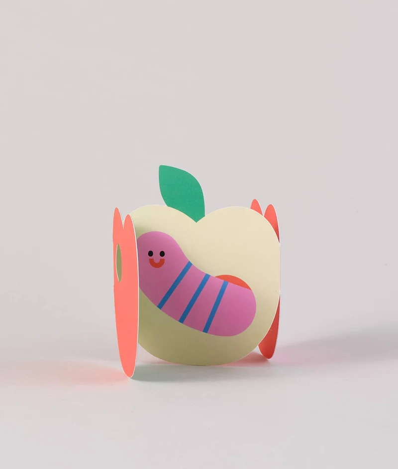 Ausklappbare Geburtstagskarte - Apple