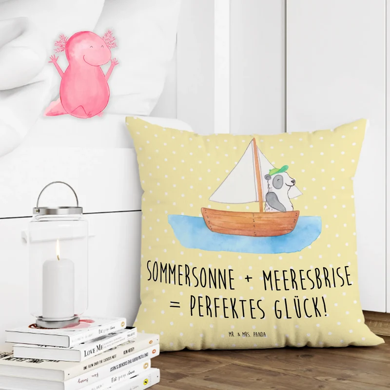 40x40 Kissen Sommer Meer Glück