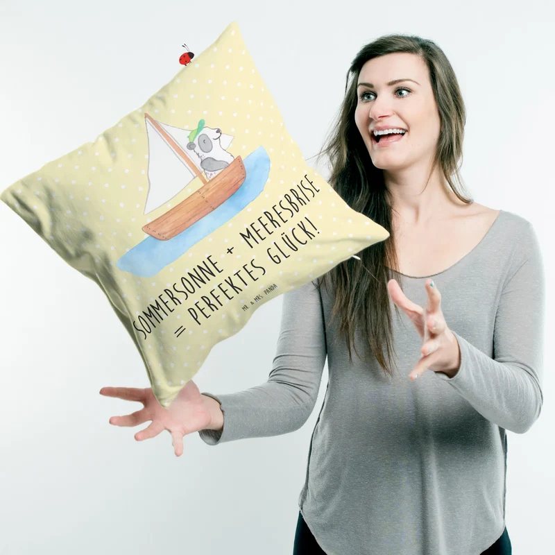 40x40 Kissen Sommer Meer Glück