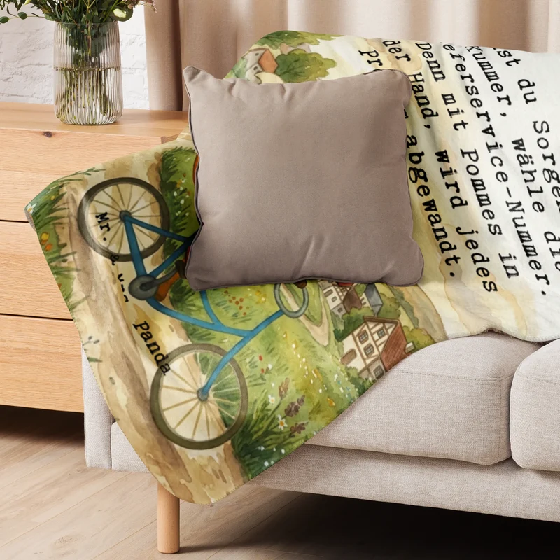 Sherpa Kuscheldecke Fuchs Lieferung Pommes Design