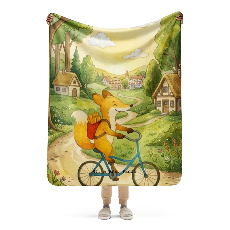 Sherpa Kuscheldecke Fuchs Lieferung Pommes Design