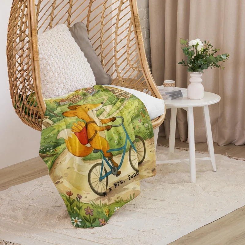 Sherpa Kuscheldecke Fuchs Lieferung Pommes Design