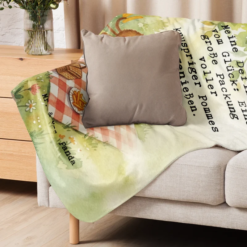 Sherpa Kuscheldecke Spinne Agathe Pommes Design